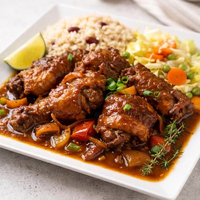 Jamaican brown stew chicken