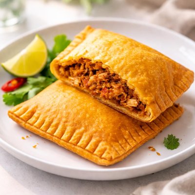 Jamaican jerk chicken patty