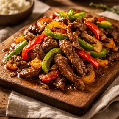 Jamaican pepper steak