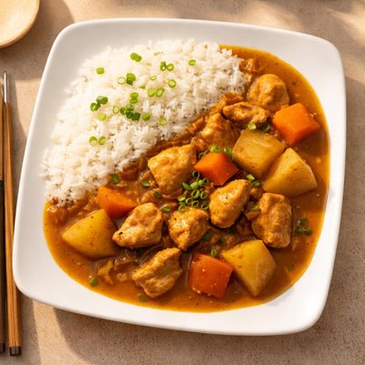 Japanese chicken curry with rice