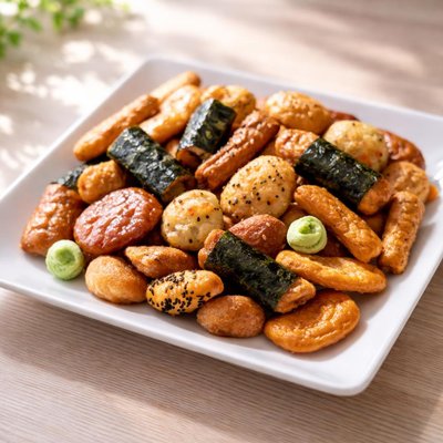 Japanese snack crackers
