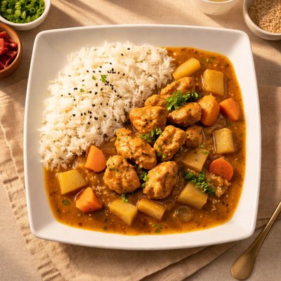Japanese vegan chicken curry