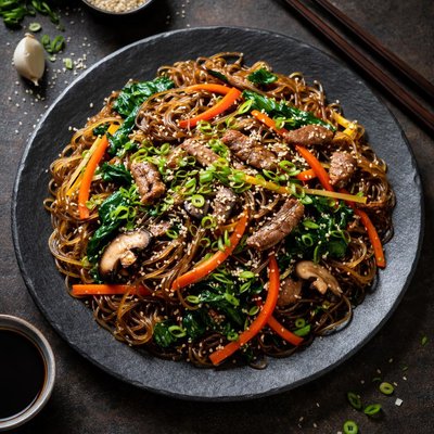Japchae noodles