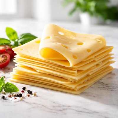 Jarlsberg cheese slice