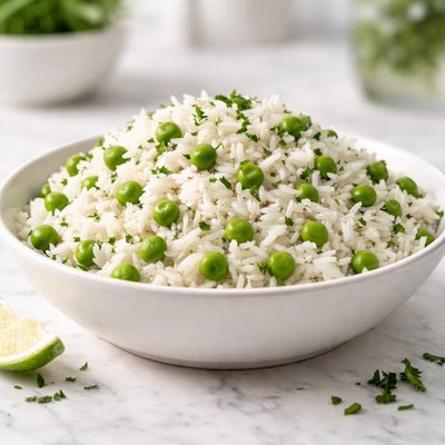 Jasmine rice with peas