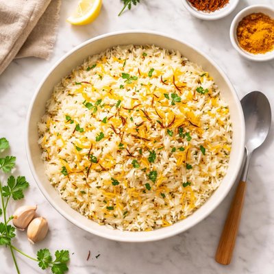 Jasmine rice with saffron