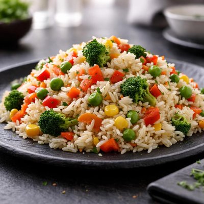 Jasmine rice with vegetables