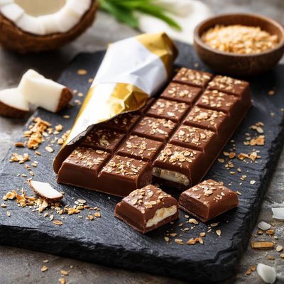 Jcoco toasted coconut chocolate bar