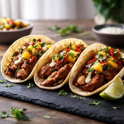 Jerk chicken tacos