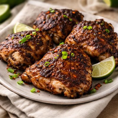 Jerk chicken thighs air fryed