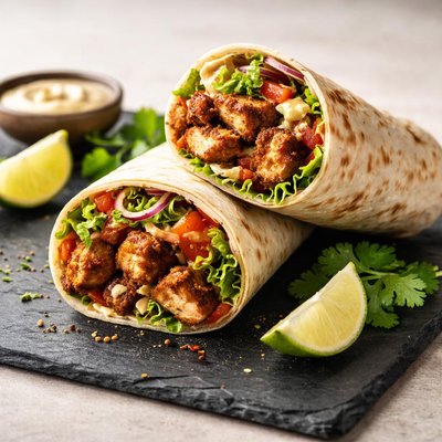 Jerk chicken wrap