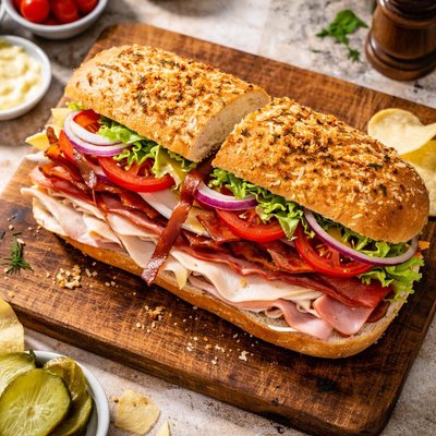 Jersey mikes regular club sub on rosemary bread