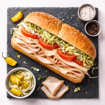 Jersey mikes turkey and cheese sandwich