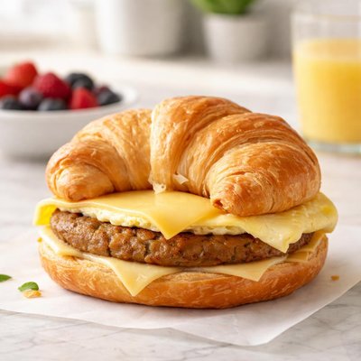 Jimmy dean plant based patty croissant breakfast sandwich