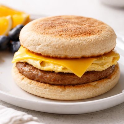 Jimmy dean turkey sausage egg and cheese  english muffin