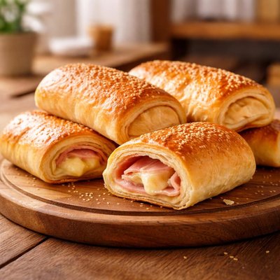 Joelho de queijo e presunto