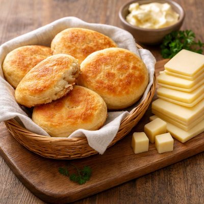 Johnny cake and cheese