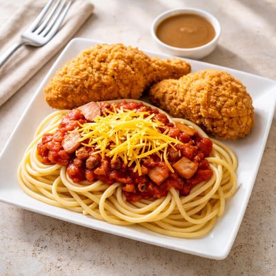 Jollibee chicken spaghetti