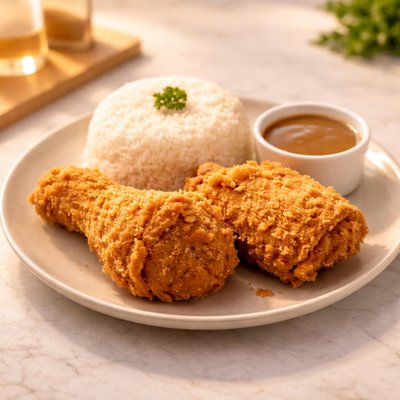 Jollibee fried chicken and rice