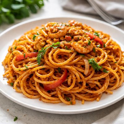 Jollof spaghetti