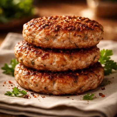 Juicy beef chicken patty