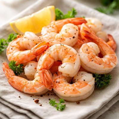 Jumbo cooked shrimp