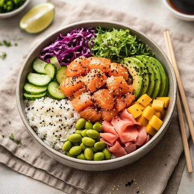 Jumbo poke bowl zalm