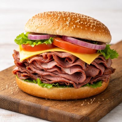 Junior roast beef sandwich