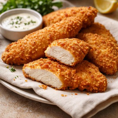 Just bare breaded chicken breast