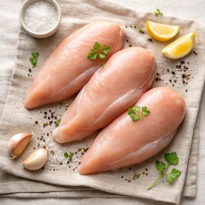 Just bare chicken breast filets