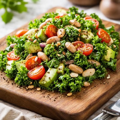 Kale and bean salad