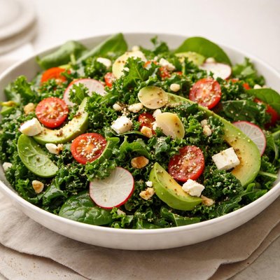 Kale and spinach salad