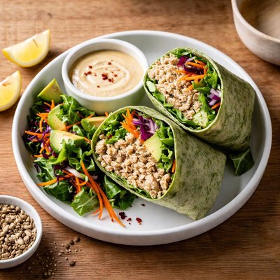 Kale me crazy tuna wrap