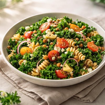 Kale pasta salad