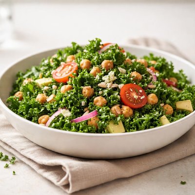 Kale salad with chickpeas