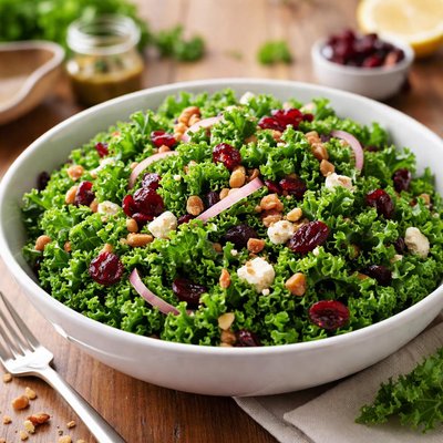 Kale salad with cranberries