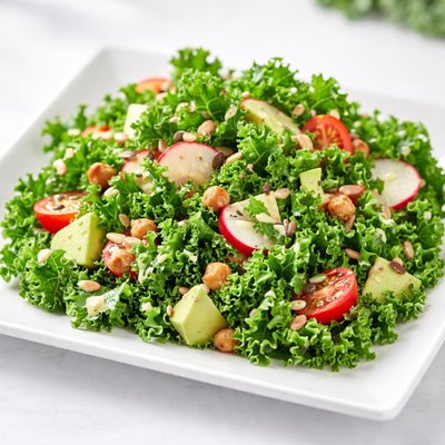 Kale salad with dressing