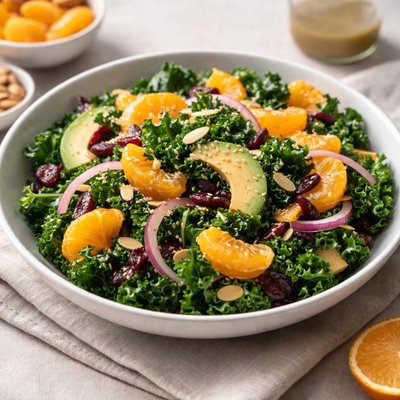 Kale salad with mandarin oranges