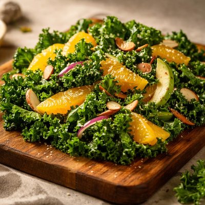 Kale salad with oranges