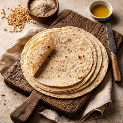 柴麦面粉玉米饼