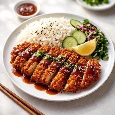 Katsu and rice