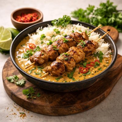 Kebab coconut curry