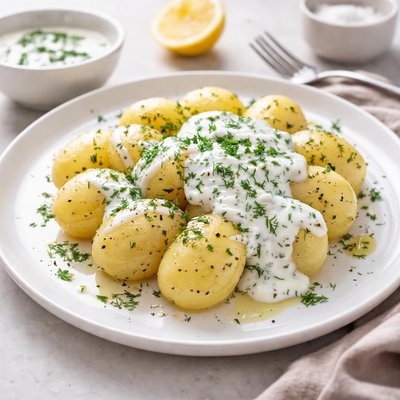 Kefir with cooked potatoes