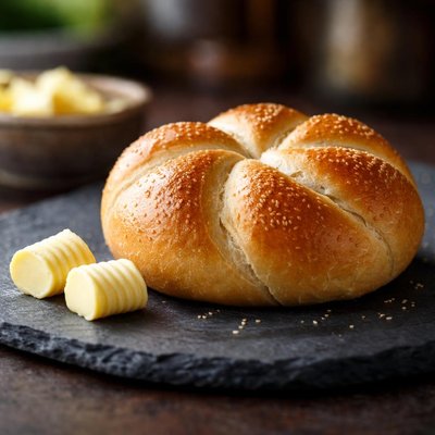 Keizer roll with butter