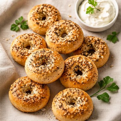 Keto bagel bites