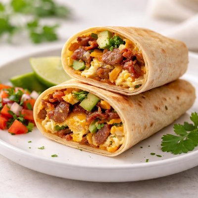 Keto breakfast burritos