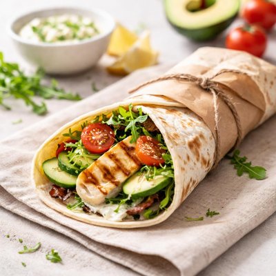 Keto brothers halloumi wrap