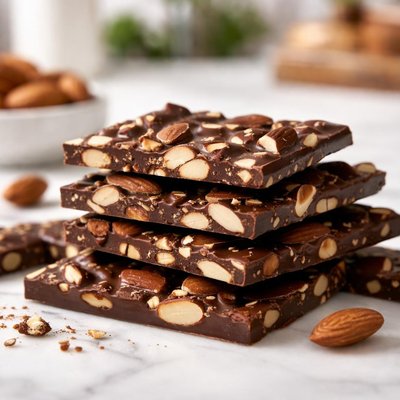 Keto chocolate almond bark