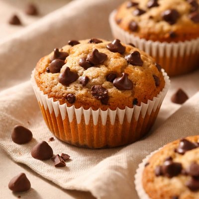 Keto chocolate chip muffin