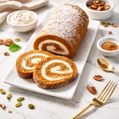 Keto pumpkin roll